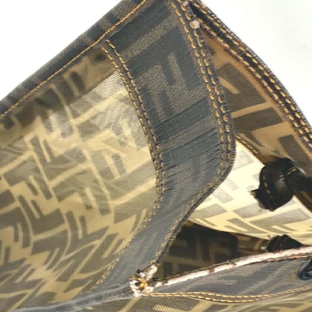 FENDI Brown Leather Zucca Shoulder Bag - Picture 12 of 14